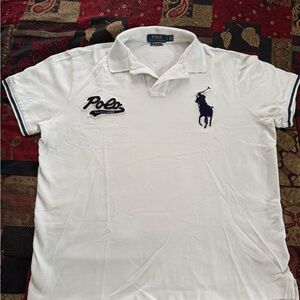 Polo Ralph Lauren Big Pony Script Embroidered White CSF Polo